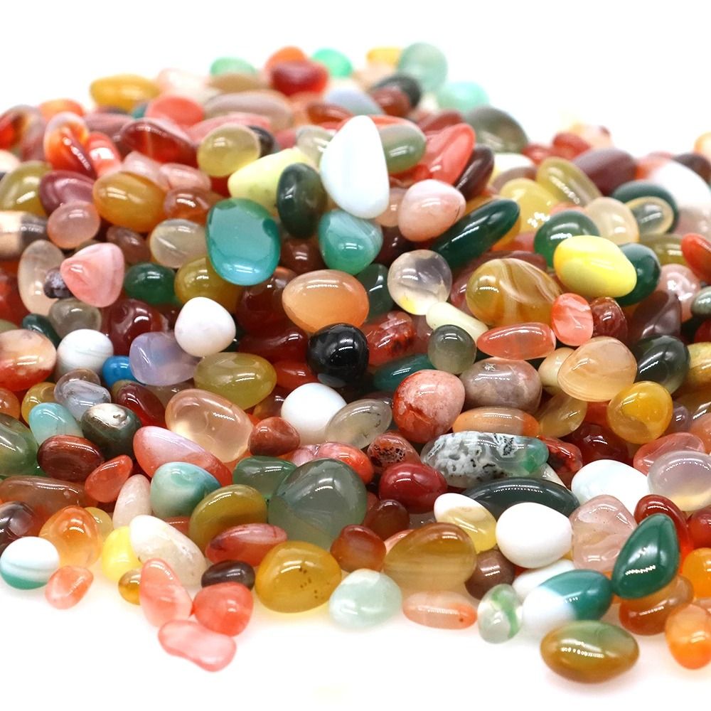 Natural Tumbled Agate & Quartz Crystal Gravel