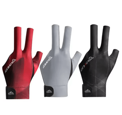 Open Finger Billiard Glove Breathable Polyester Snooker and Pool Glove with Adjustable Strap