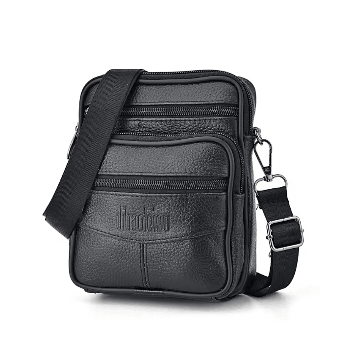 Mens Genuine Leather Crossbody Bag High Quality Retro Business Messenger Bag