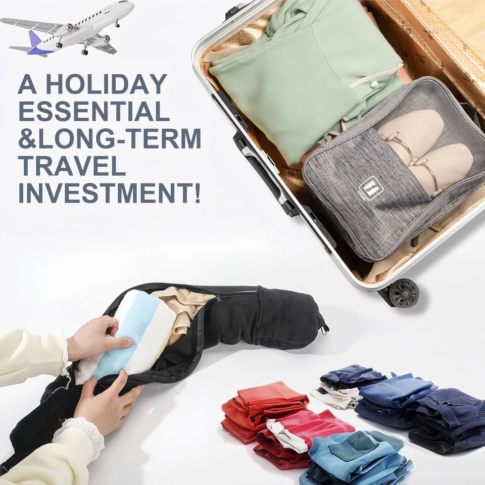 Convertible U Shaped Travel Neck Pillow