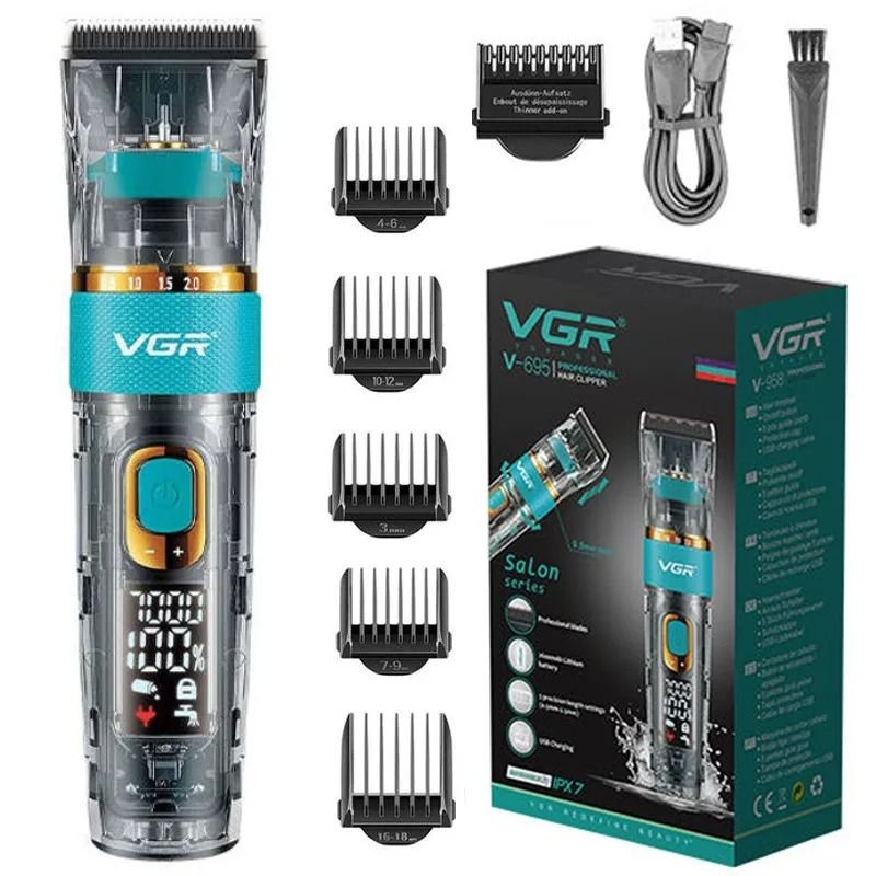Cordless Professional Hair Trimmer for Men with 3 Adjustable Motor Speeds