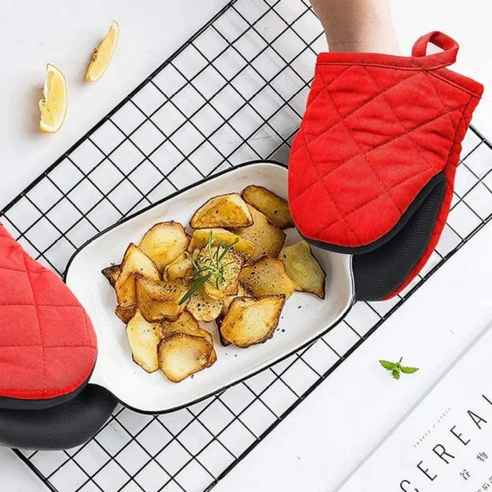 Professional High-Heat Resistant Silicone Mini Oven Mitts with Non-Slip Grip