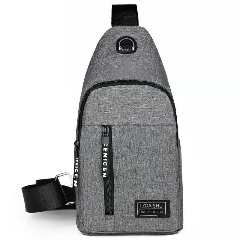 Mens Canvas Chest Bag Casual Crossbody Messenger Satchel