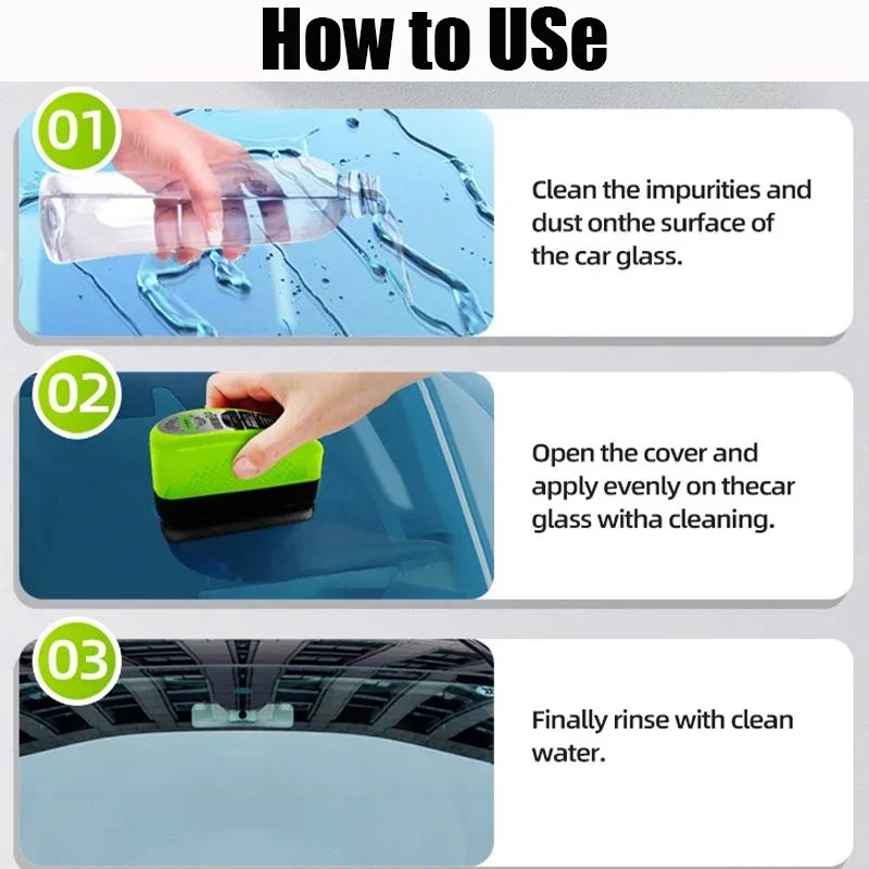 Car Glass Oil Film Remover Wipe – Crystal Clear Windshield & Window Cleaner