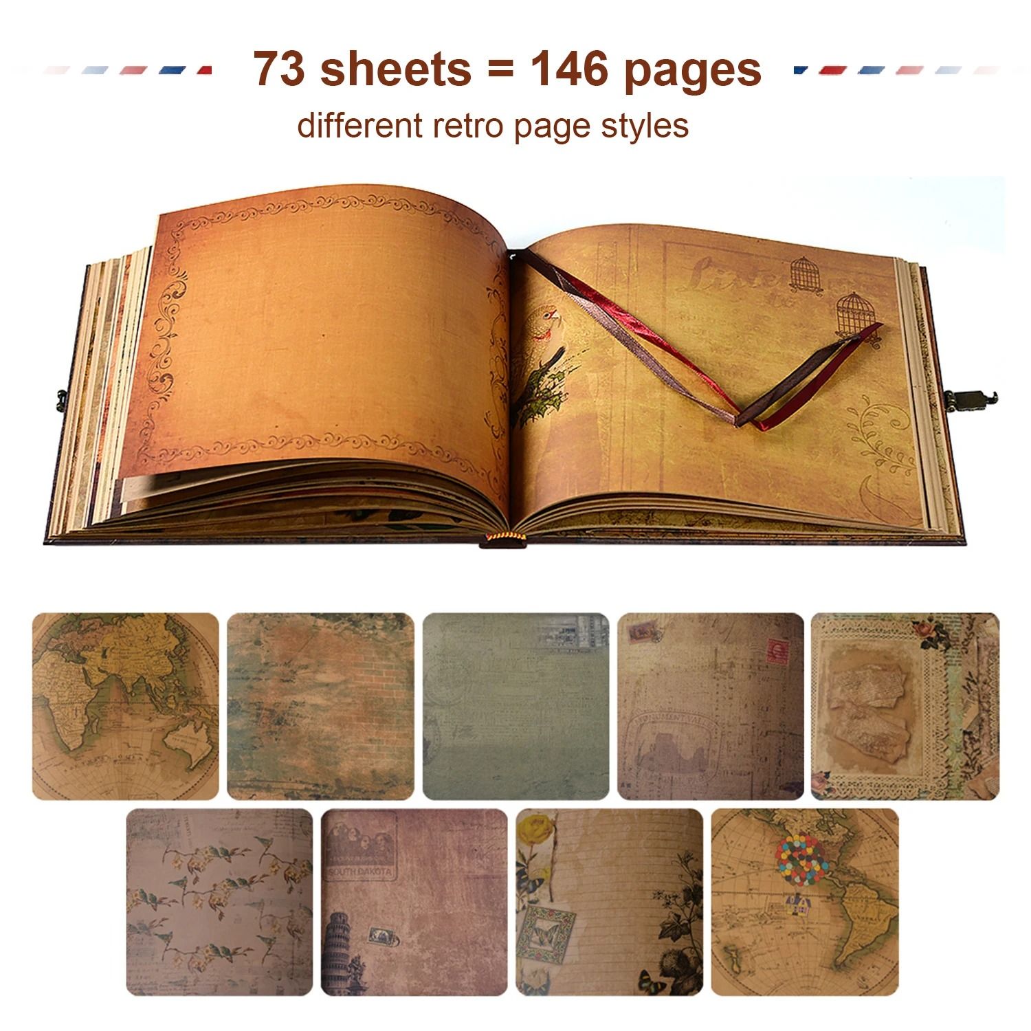 DIY Handmade Our Adventure Photo Album Scrapbook