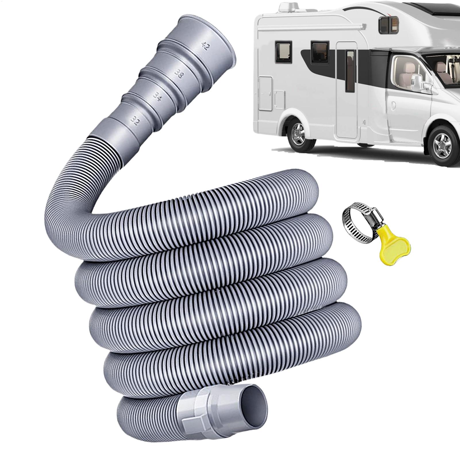 Foldable RV Sewer Hose Kit with Adjustable Leakproof Adapter