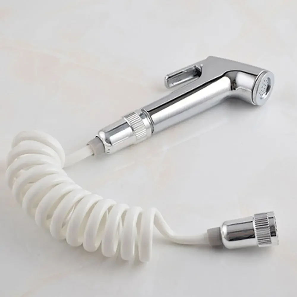 Premium Stainless Steel Handheld Bidet Sprayer Set with Hose & Wall Mount for Hygienic Bathroom Cleaning