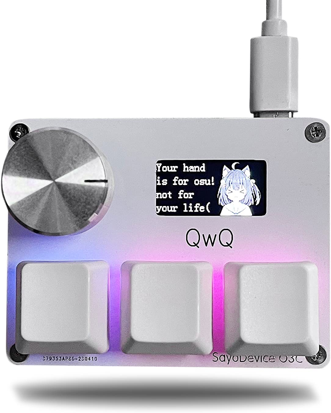 Magnetic Pink Switches Keyboard, Rapid Trigger Hall Switches with Knob Screen, Copy Paste Shotcut
