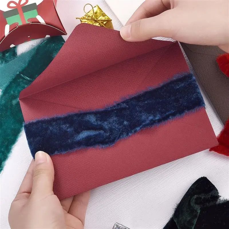 Frayed-Edge Velvet Suede Ribbon | Professional 1.57 in Wedding Invitation & Bouquet Wrapping System