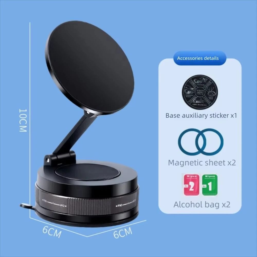 Vacuum Magnetic Phone Holder with Adjustable Suction Cup Stand