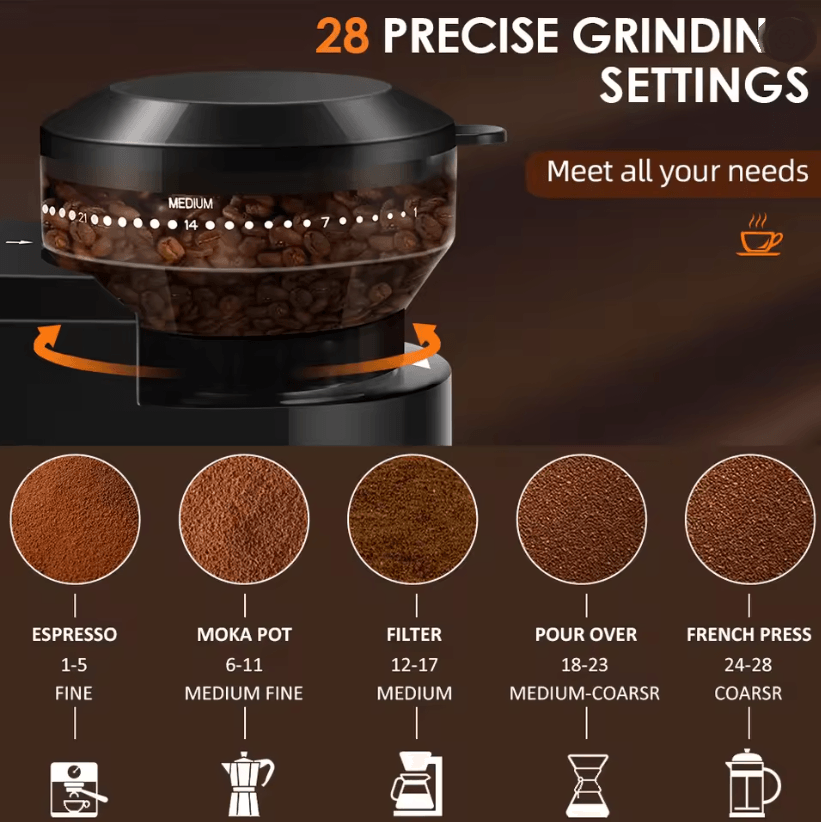 Automatic 28 Setting Burr Coffee Grinder