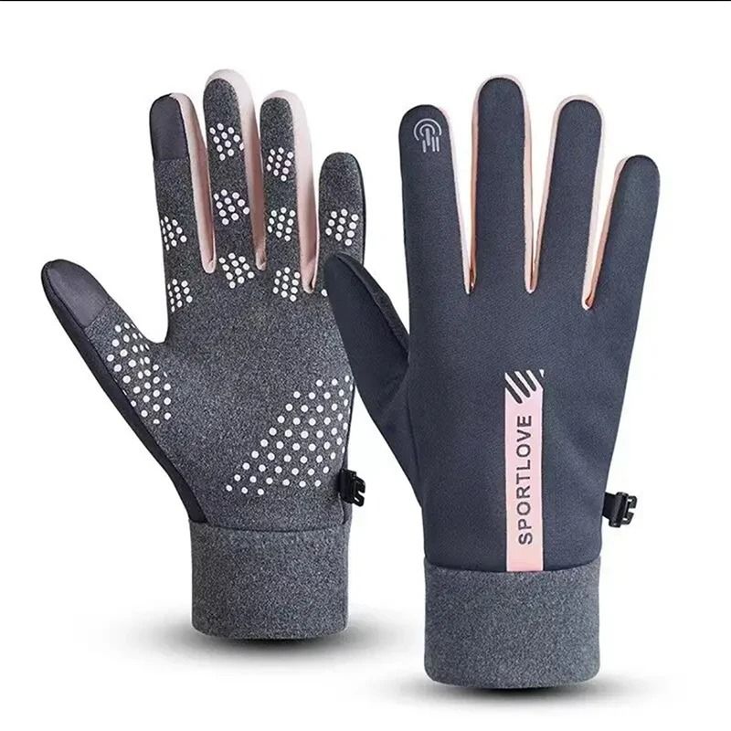 Women Autumn Winter Waterproof Anti Slip Cycling Gloves