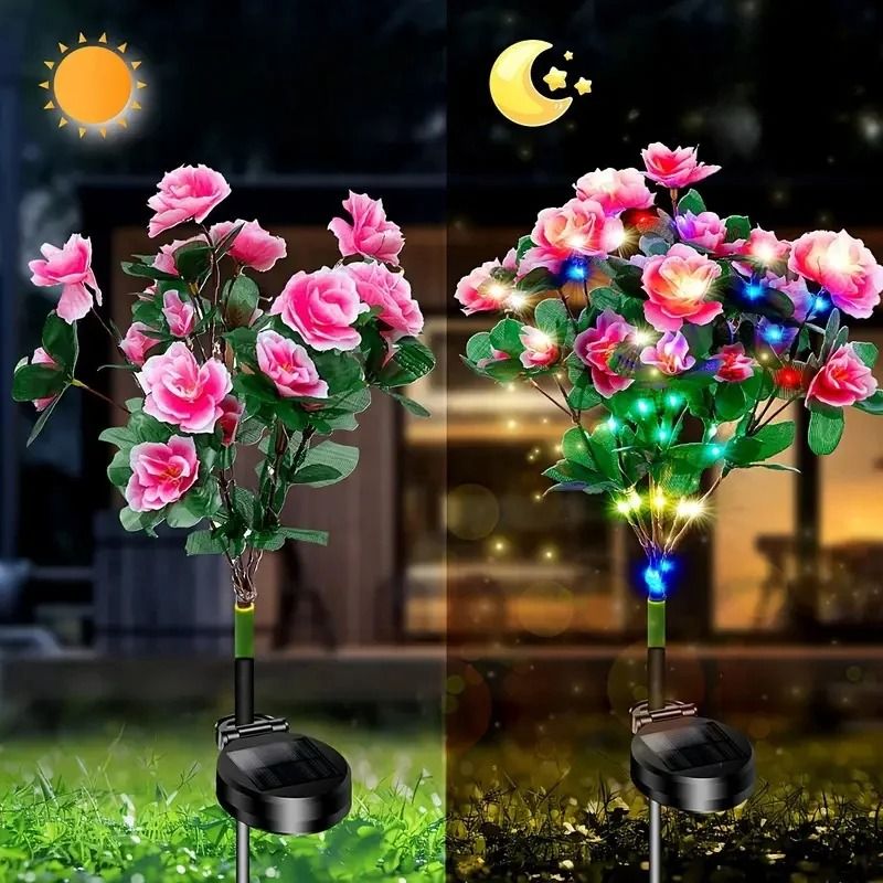 Waterproof Solar Azalea Flower Landscape Light
