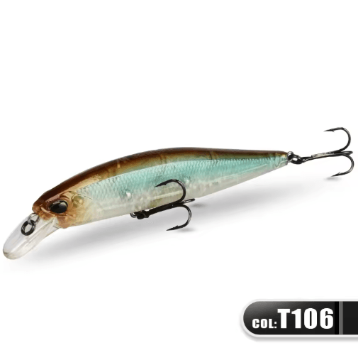 MEREDITH Jerk Minnow 100F Floating Fishing Lure Professional Hard Bait Wobbler 0.8 1.0 m