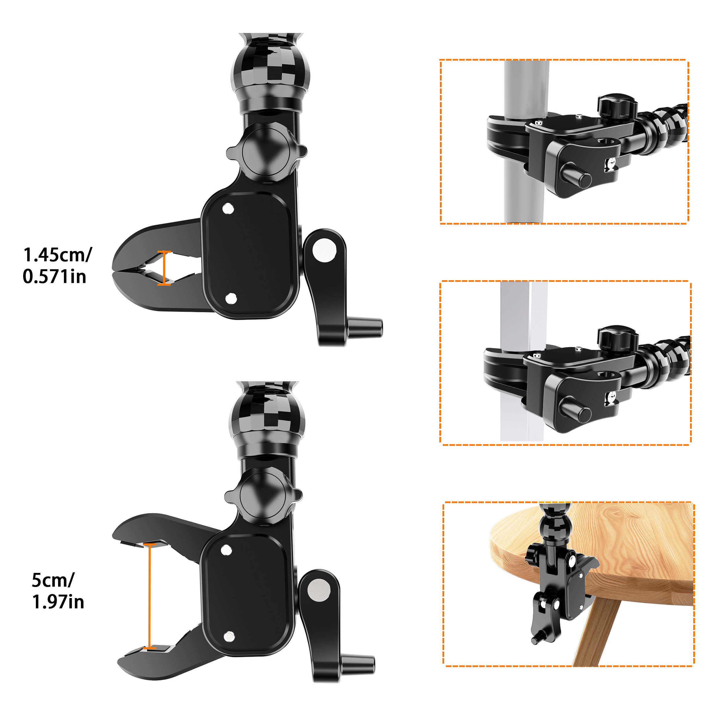Music Stand, Flexible Microphone and Tablet Stand, Universal Compatibility