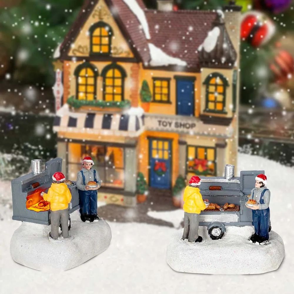 Enchanting LED Christmas Village Display Set – Lighted Miniature Houses & Holiday Figurines