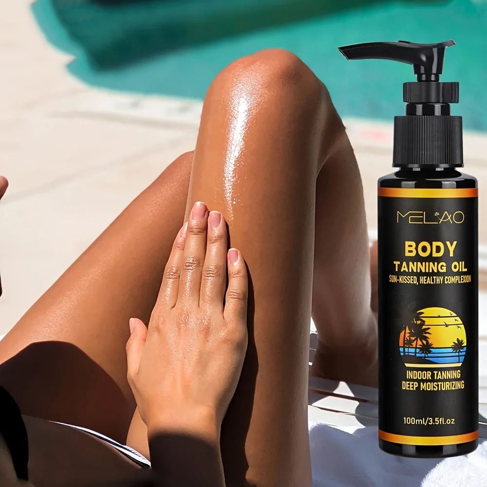 MELAO Tanning Oil Tanned Intensifier with Ultra-Moisturizing Oils for Deep Hydration 100ml