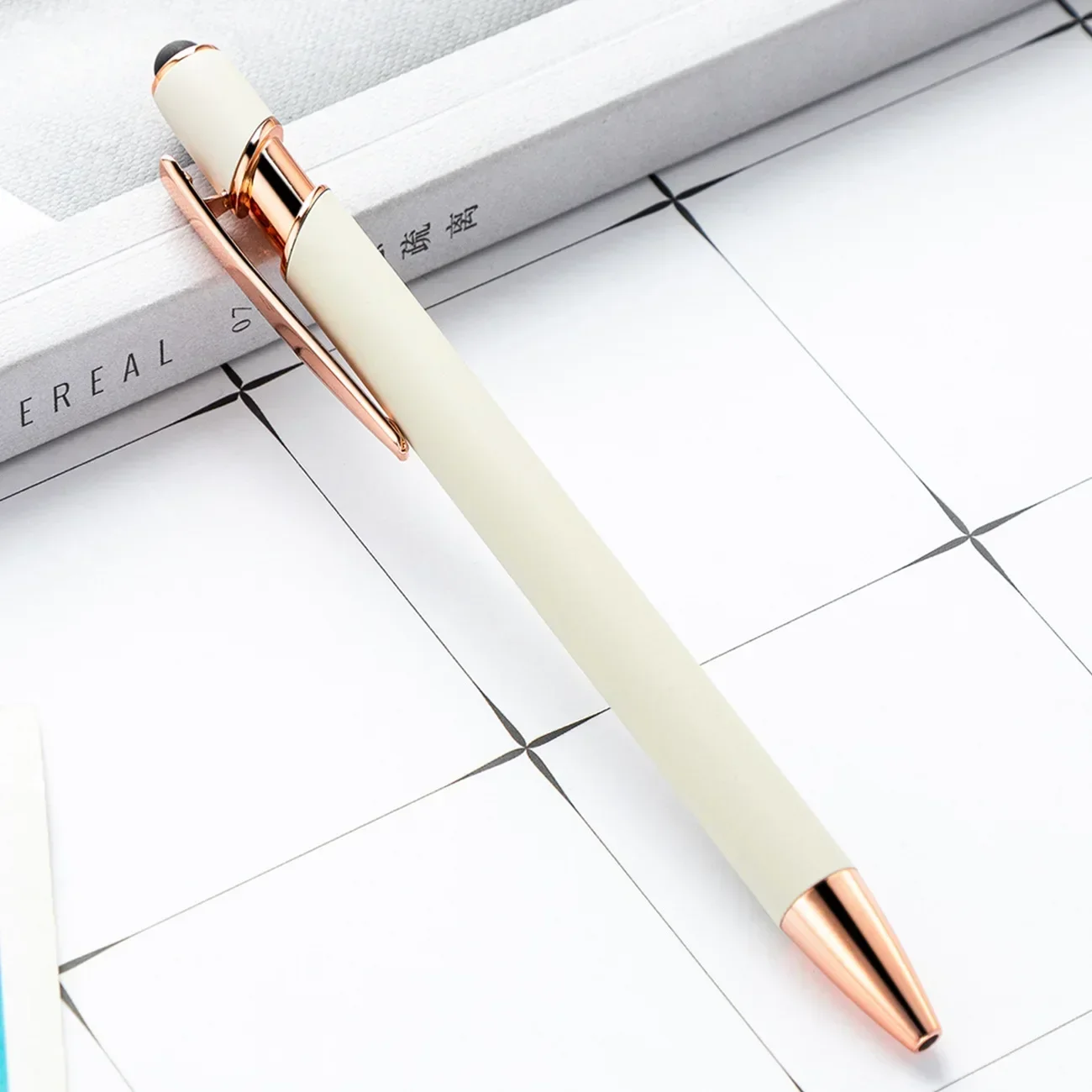 Customized Logo Ballpoint Pen, Personalized Stylus Touch Pen, Engrave Text Metal Pen, Office, School Stationery Supplies