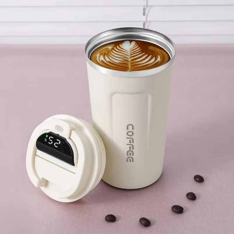 15.22fl oz Smart Display Thermos Bottle – Stainless Steel Vacuum Thermal Mug