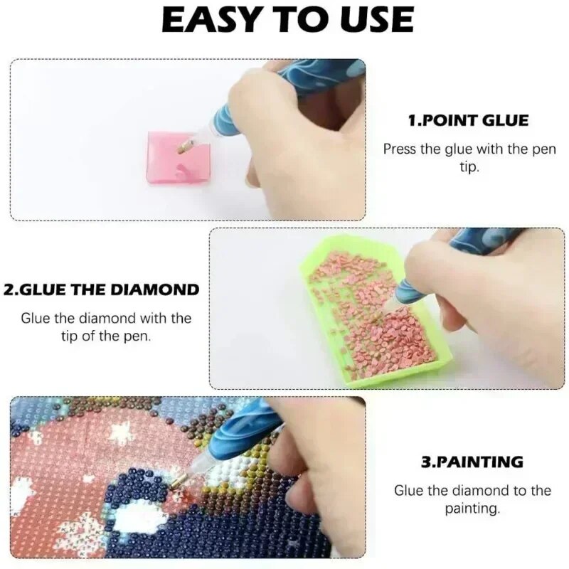 Multifunctional 5D DIY Diamond Pen Set: Resin Embroidery Tool with 5 Pen Heads