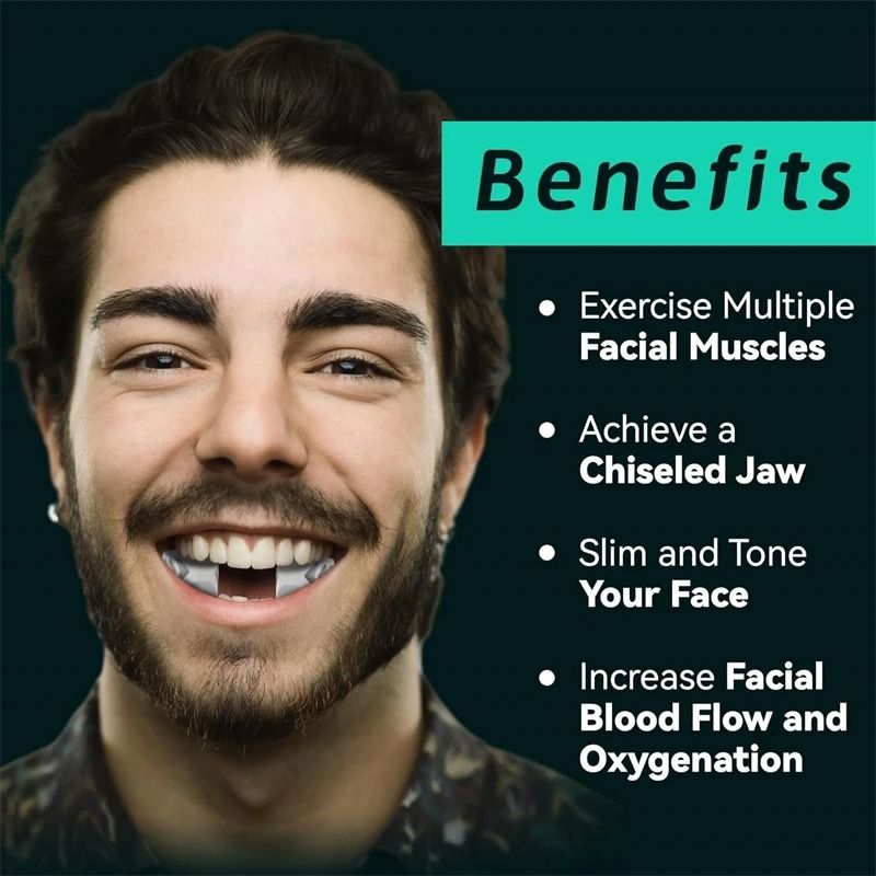 Silicone Jaw Trainer Set 6pcs with Box Face and Neck Muscle Trainer