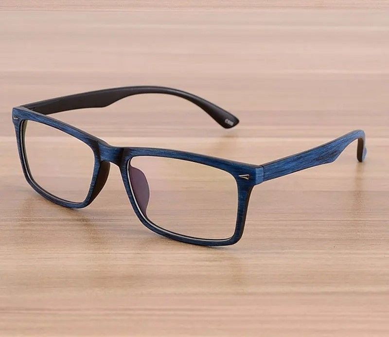 Wood Pattern Vintage Retro Optical Frames