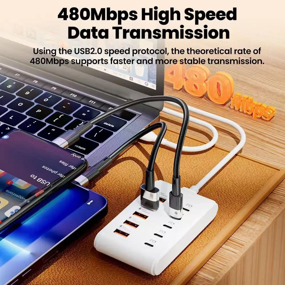 10 in 1 Universal High Capacity Desktop Power Strip