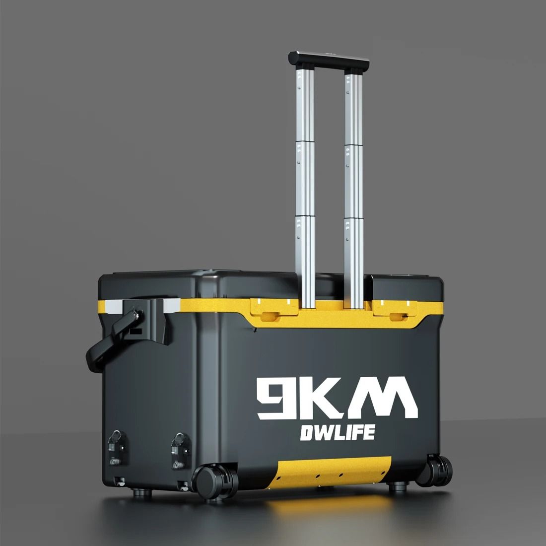 36L Multifunctional Fishing Tackle Box with Wheels and Liftable Legs