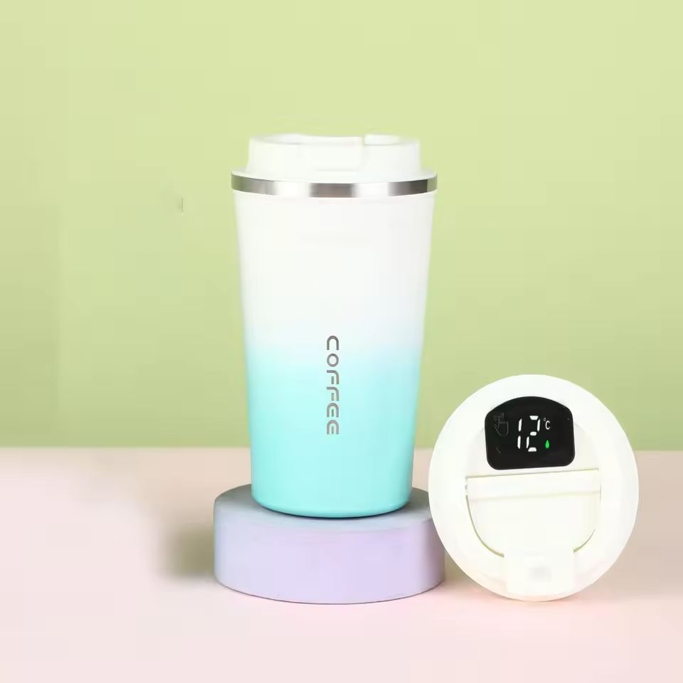 Intelligent Digital Temperature Display Travel Coffee Mug with Vacuum Insulation