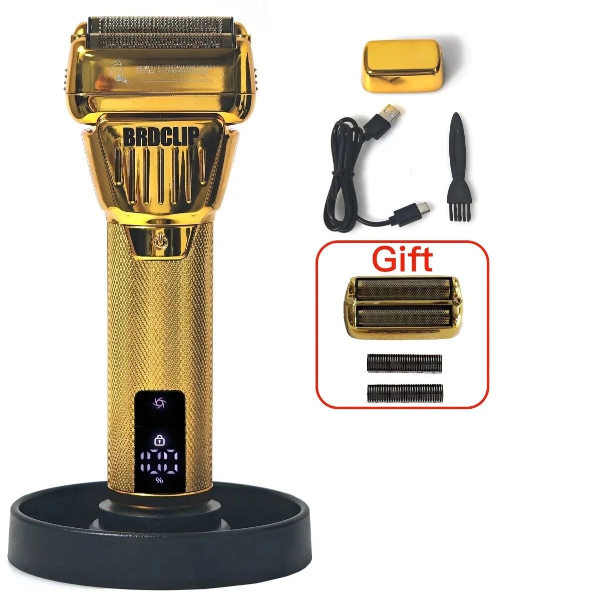 BRDCLIP 363 7000RPM Double Ring Reciprocating Shaver with LED Display
