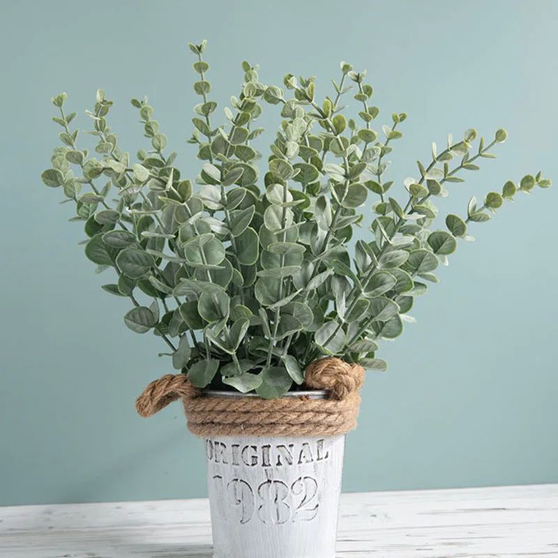 20pcs Artificial Eucalyptus Stems – Realistic Greenery Branches for Wedding, Christmas & Home Decor