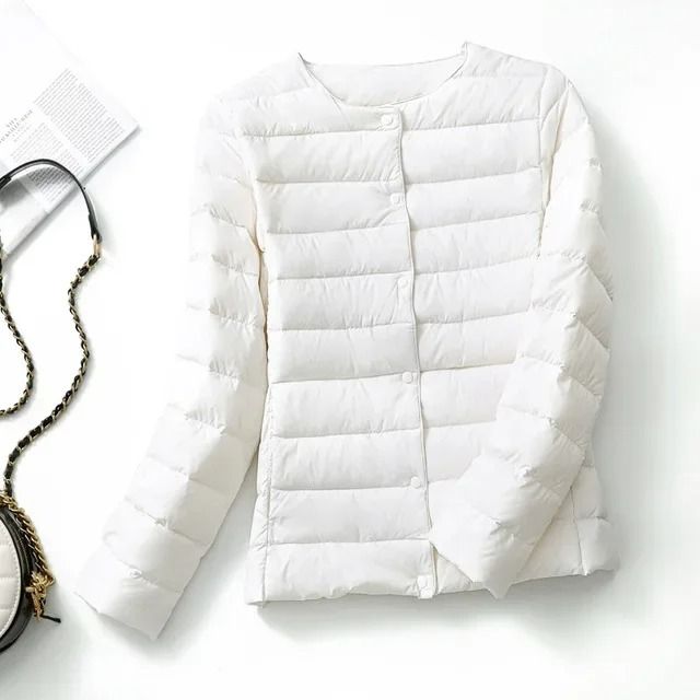 Womens Ultralight Collarless Puffer Jacket