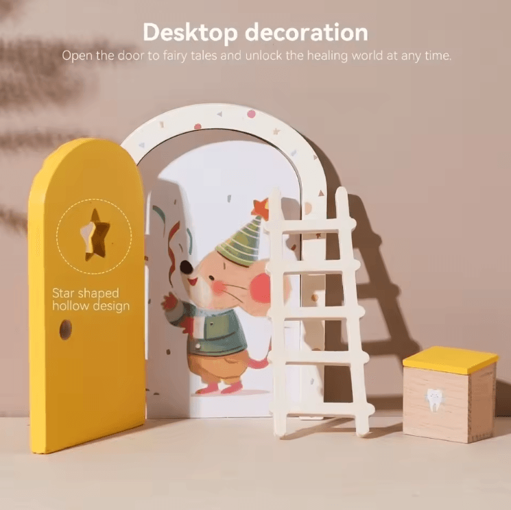 Mini Fairy Elf Door Wall Decor – Magical Resin Dollhouse Door for Kids & Rooms