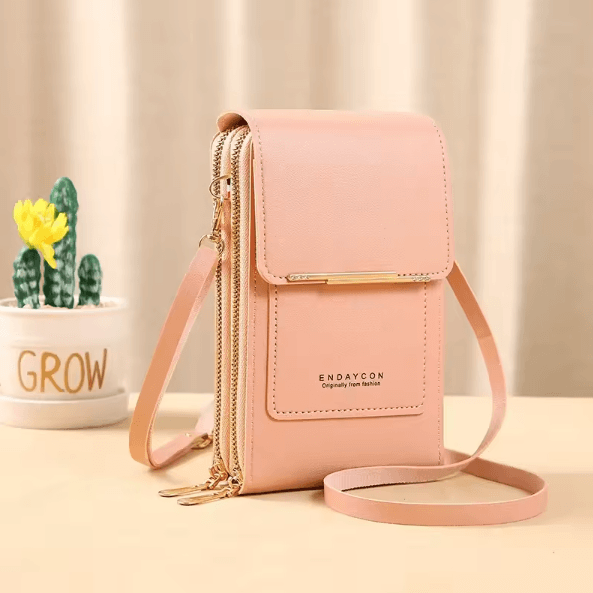 SmartChic Touch Screen Crossbody Phone Bag Soft Leather Women Wallet Purse with Strap Stylish Hands-Free Travel Handbag