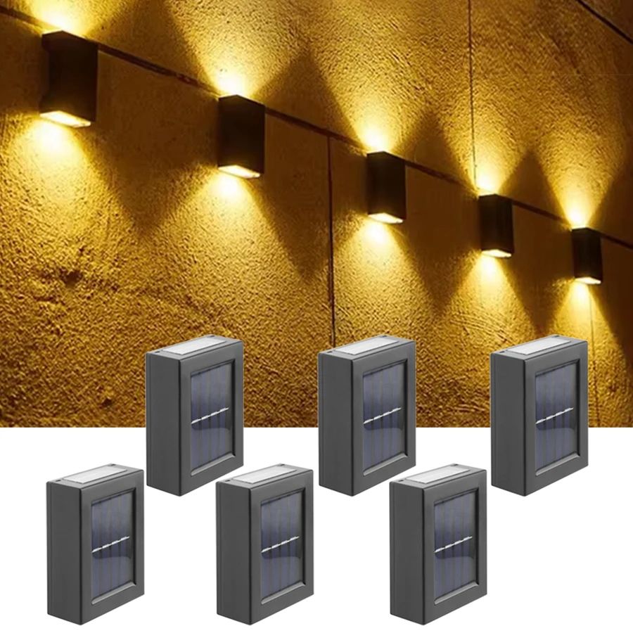 SunArc Solar Up and Down Wall Lights – Waterproof Outdoor Garden Spot Light Set (1–6 Pack)