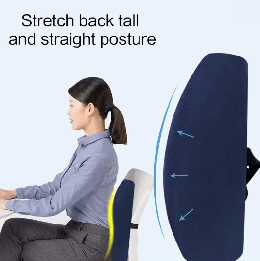 Breathable Memory Foam Lumbar Support Cushion Back Support Pillow for Office Chair and Car Seat