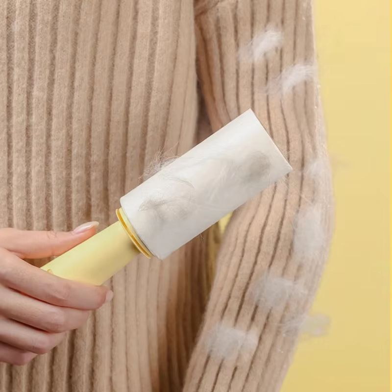 Cute Cat-Shape Hair Remover Roller Tearable Adhesive Paper Sticky Brush for Clothes and Home