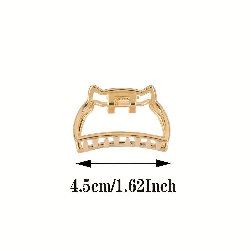 SweetHeart Mini metal hair claw Clips – Non Slip Hollow Heart Barrettes for Women & Girls