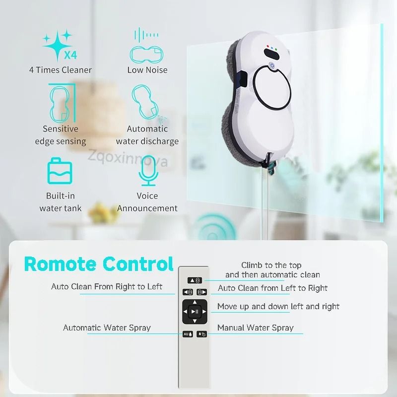 UPS System Robot Window Cleaner Vacuum Smart Home Appliance Auto Clean Glass Windows Washer