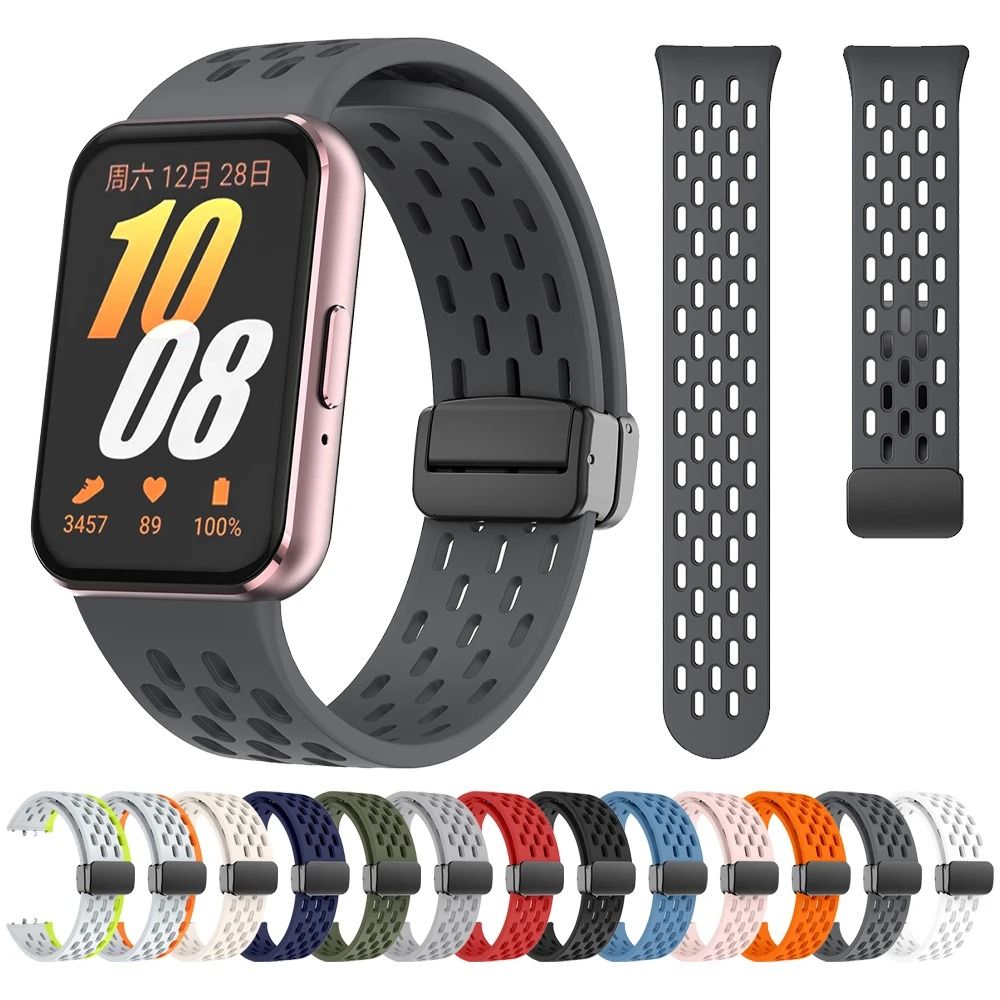 Magnetic D Buckle Sports Silicone Band for Samsung Galaxy Fit 3