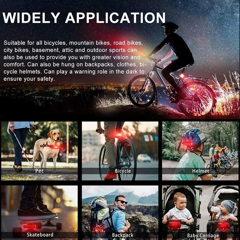 USB Rechargeable Bicycle Rear Light Ultra Bright LED Tail Lamp