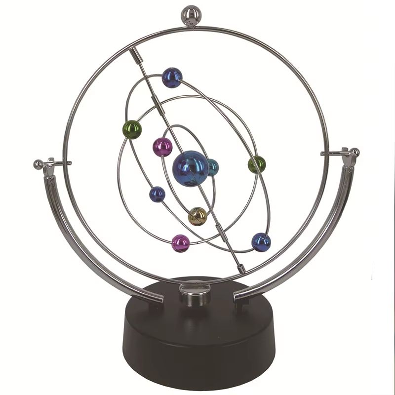 Celestial Globe Perpetual Motion Pendulum Kinetic Desk Sculpture for Modern Home Decor