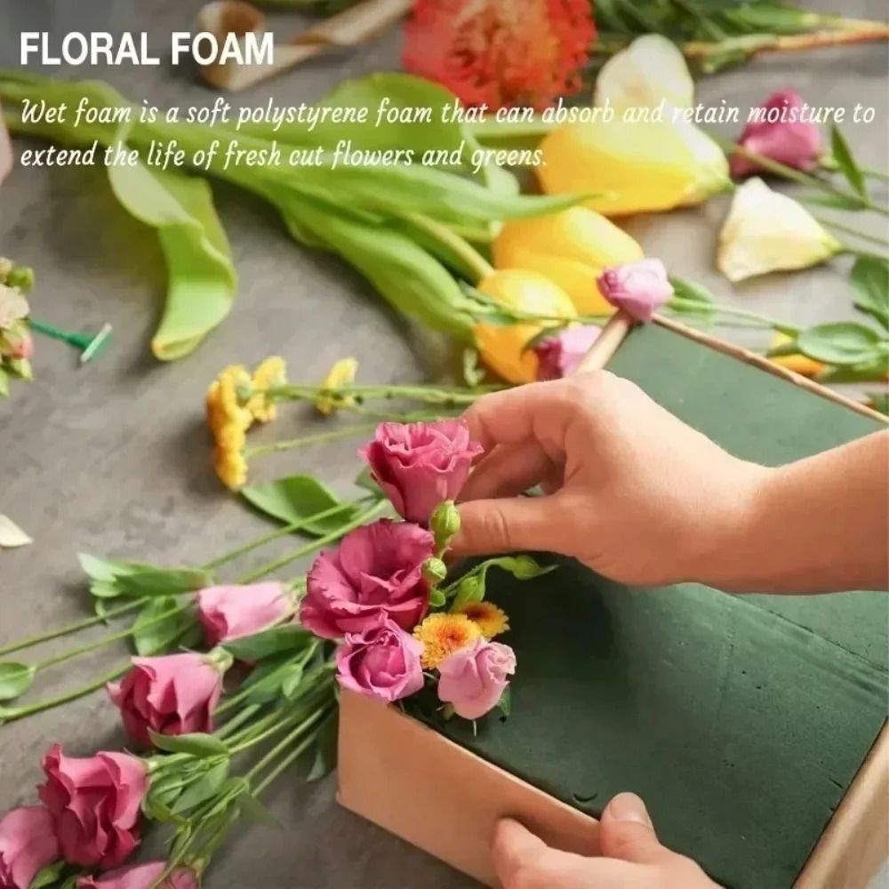 Fresh Flower Moisturizing Sponge Brick for Floral Arrangements and Event Decor