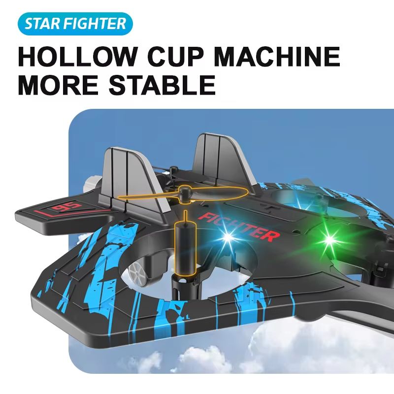 SkyRider RC Jet Plane – 2.4G Remote Control Foam Fighter with Lights & Stunt Action