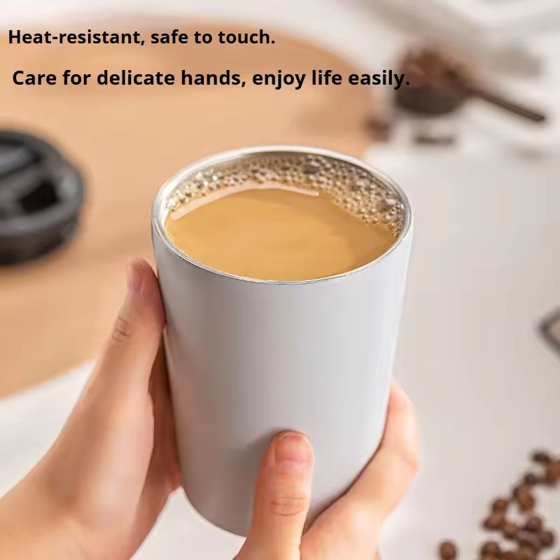 12 oz Stainless Steel Insulated Travel Coffee Mug with Non Slip Base and Leak Proof Lid
