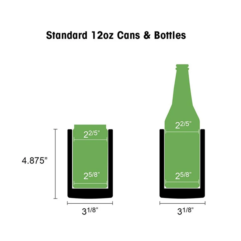 Stainless Steel Beer Bottle Cooler, Double Wall Vacuum Insulated Cold Keeper Can/Bottle Holder, Durable Drink & Bar
