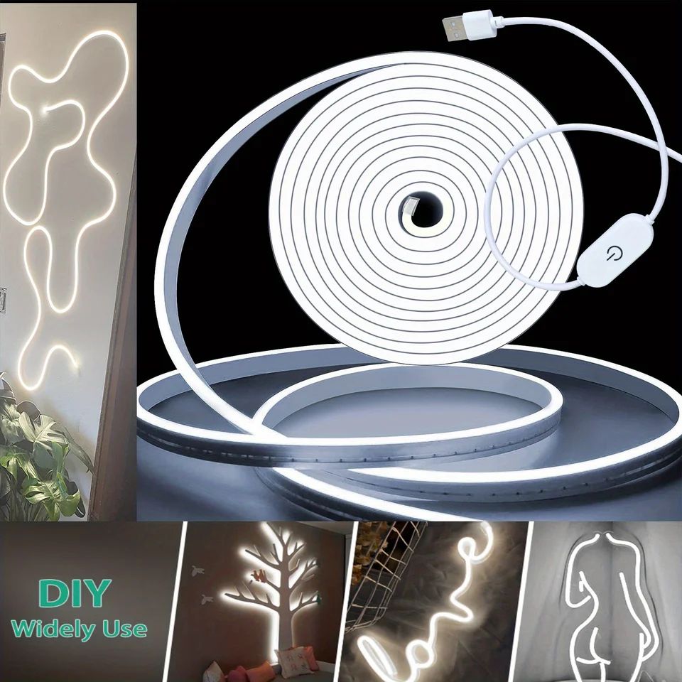 Smart Touch Neon LED Light Strip – Dimmable Waterproof LED Rope Light for Custom Decor