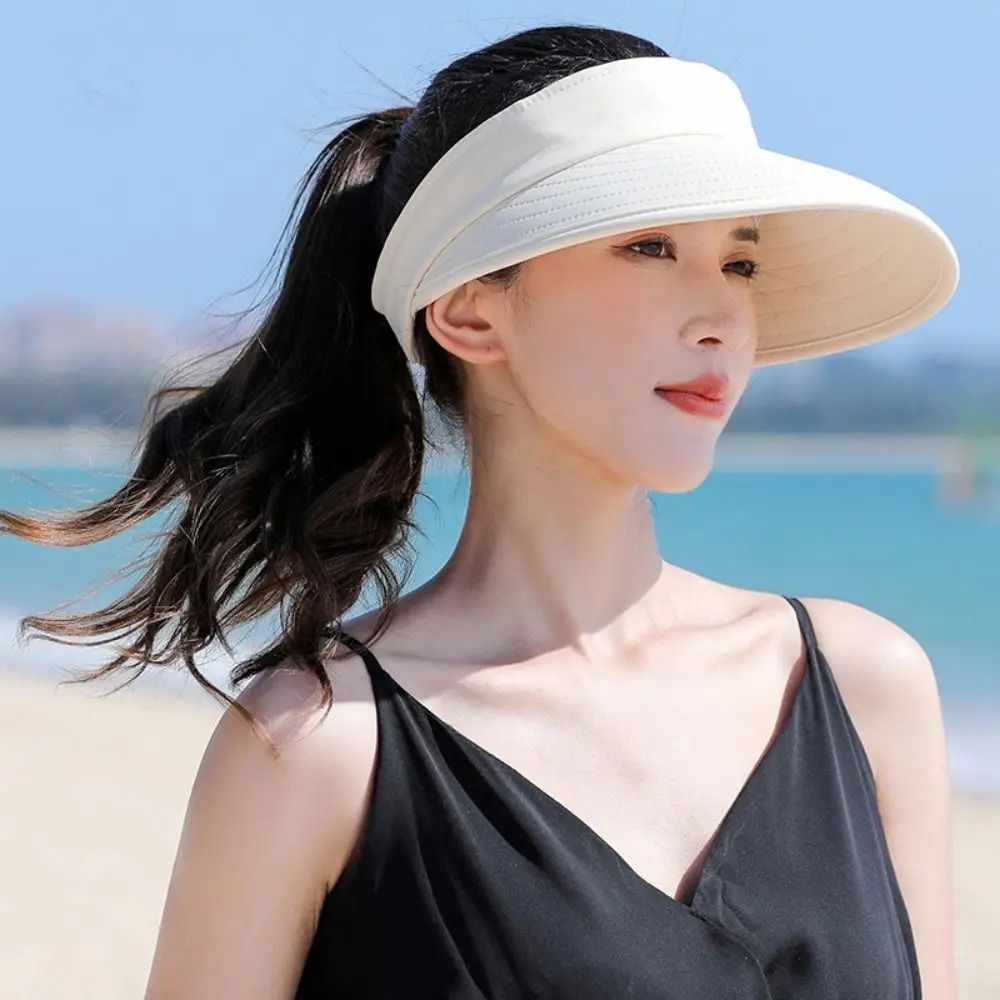 Womens Summer Sun Hat – Detachable Empty-Top Ponytail Cap – High-Yield UV Interaction Hub