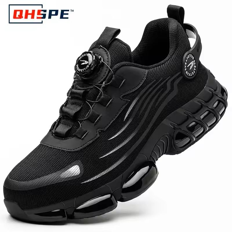Men's Rotating Button Safety Shoes with Steel Toe Protection