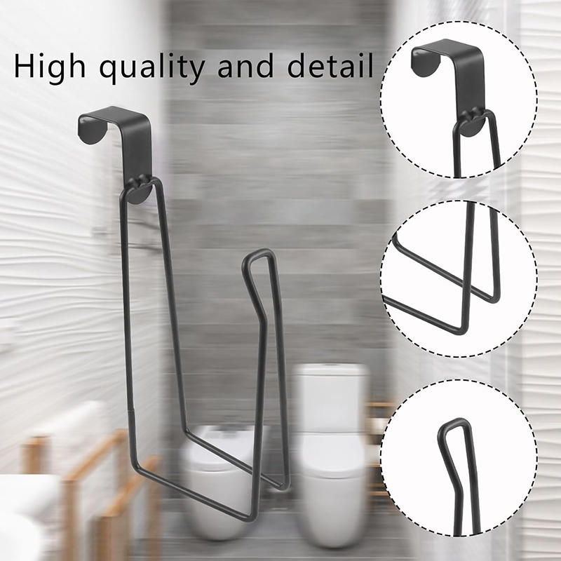No Drill Wall Mounted Toilet Paper Holder Space Saving Bathroom Tissue Rack